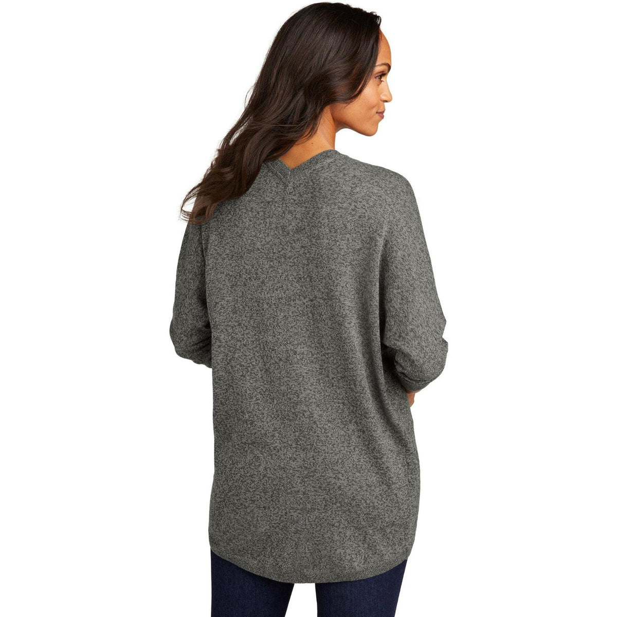 no-logo Port Authority Women's Marled Cocoon Sweater-Sweaters-Port Authority-Thread Logic