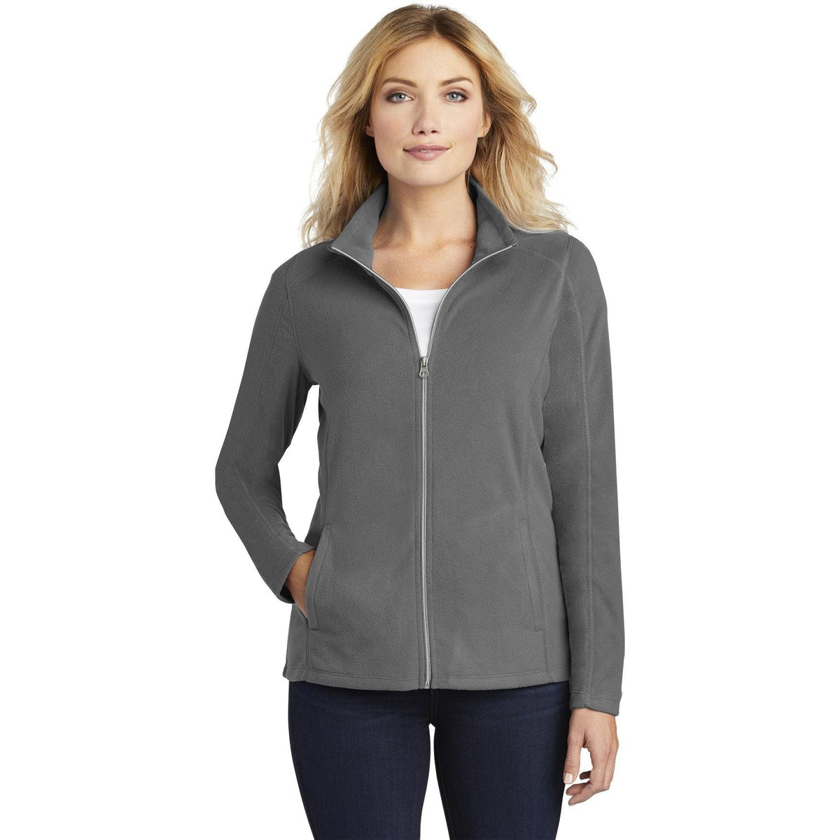 no-logo Port Authority Women's Microfleece Jacket-Regular-Port Authority-Thread Logic