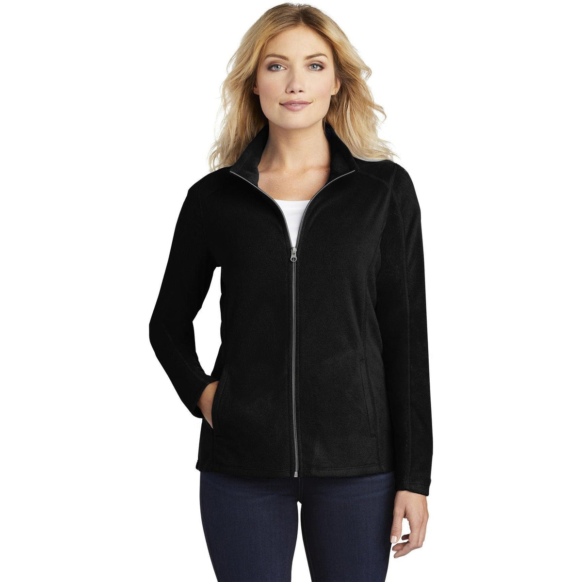 no-logo Port Authority Women's Microfleece Jacket-Regular-Port Authority-Thread Logic