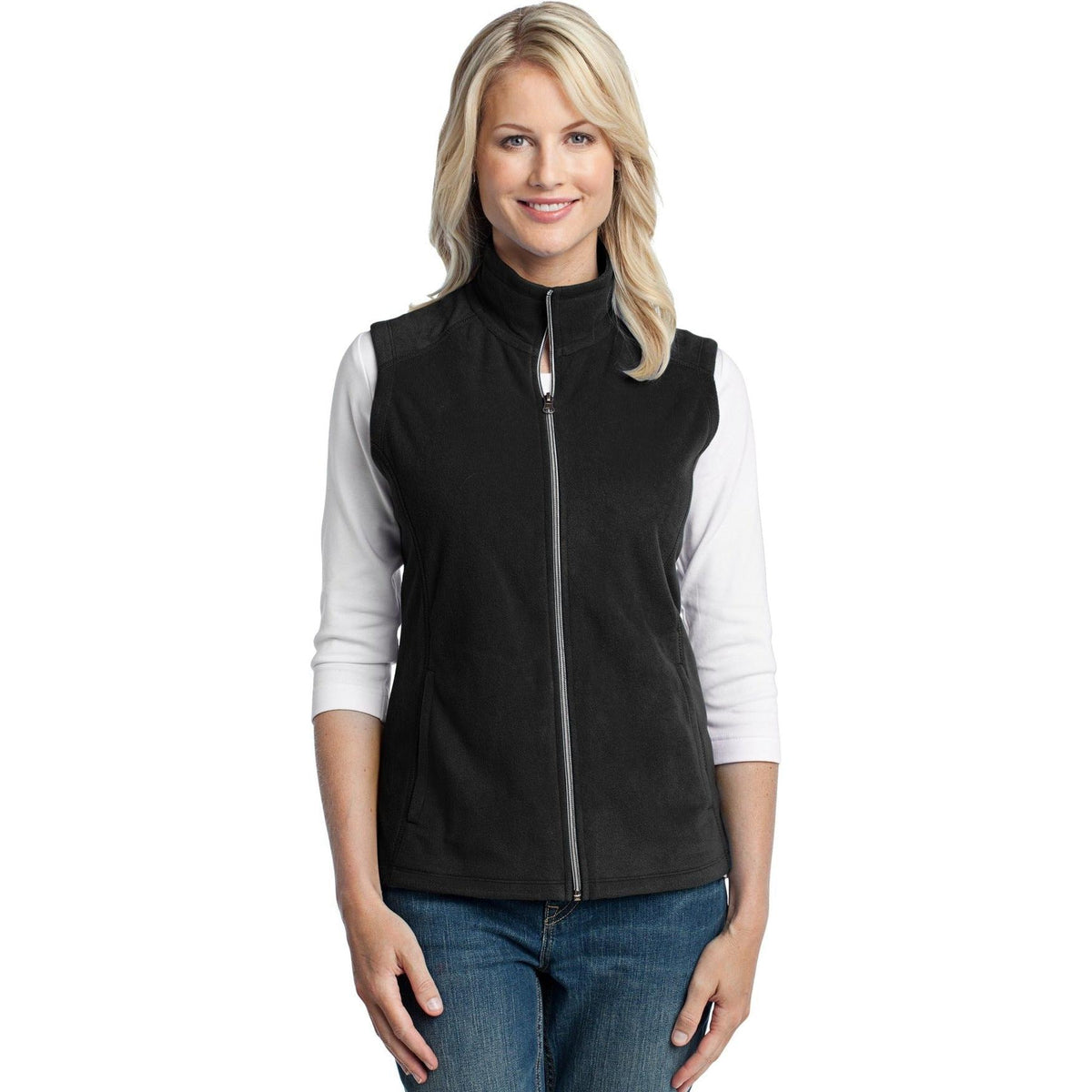 no-logo Port Authority Women's Microfleece Vest-Vests-Port Authority-Thread Logic