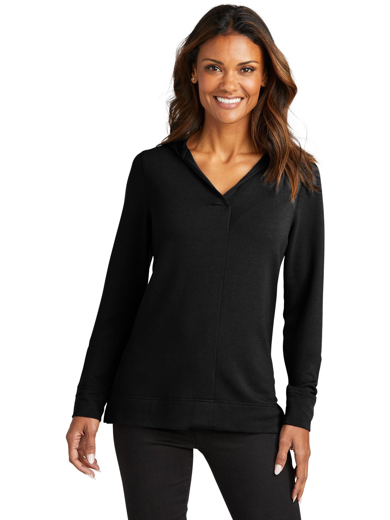 no-logo Port Authority Ladies Microterry Pullover Hoodie-Regular-Port Authority-Thread Logic