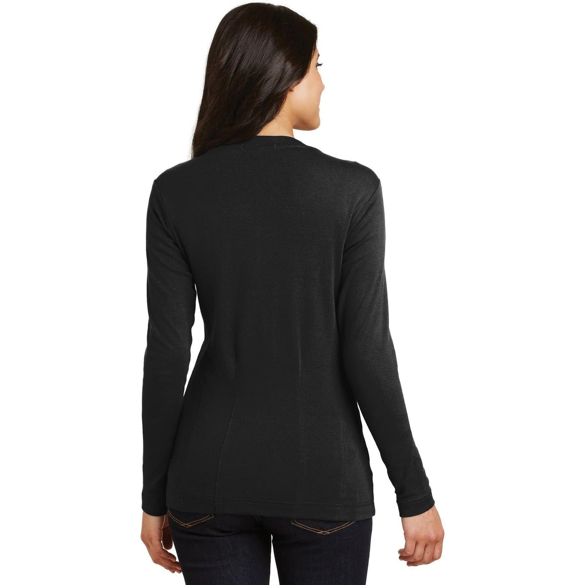 no-logo Port Authority Women's Modern Stretch Cotton Cardigan-Sweaters-Port Authority-Thread Logic