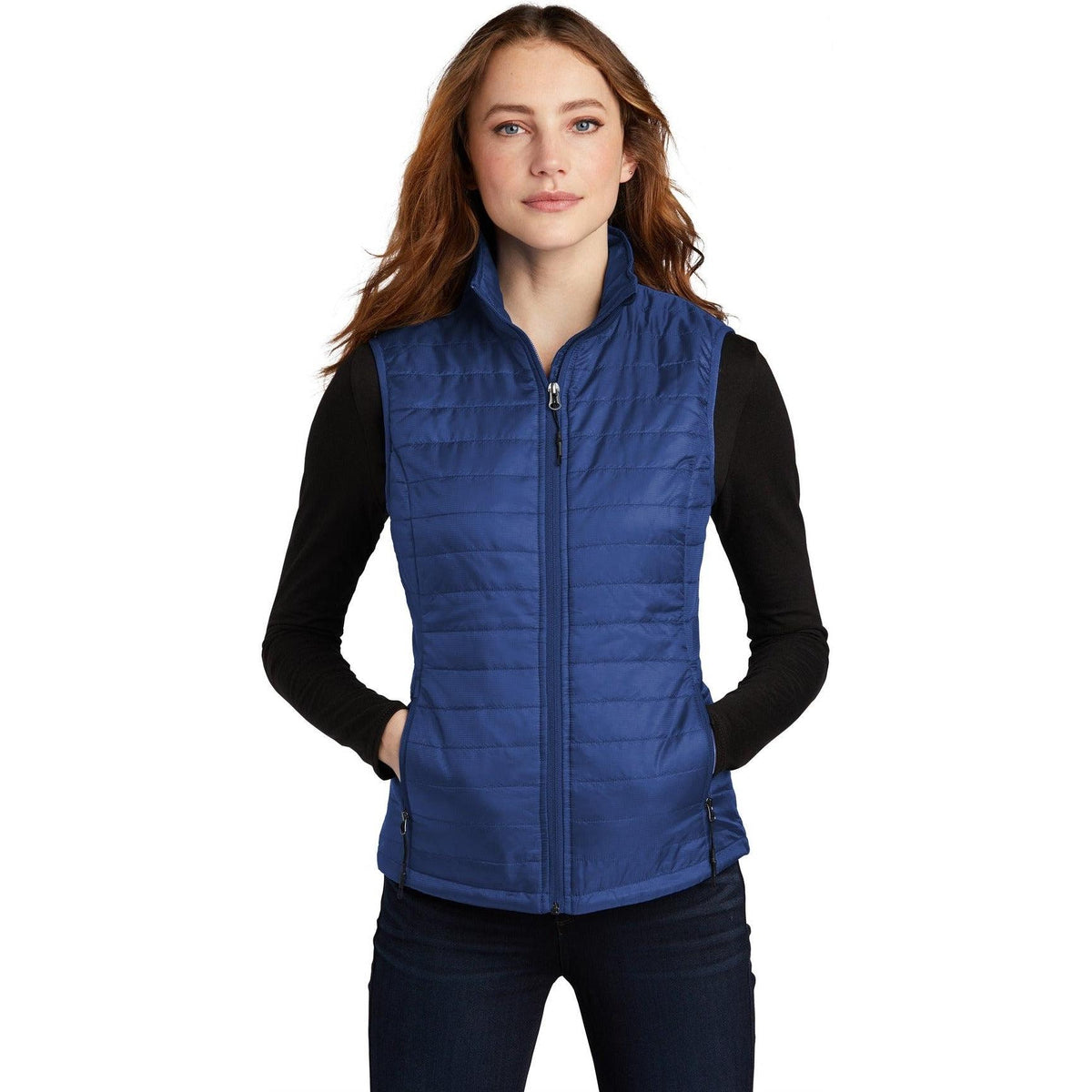 no-logo Port Authority Women's Packable Puffy Vest-Regular-Port Authority-Thread Logic