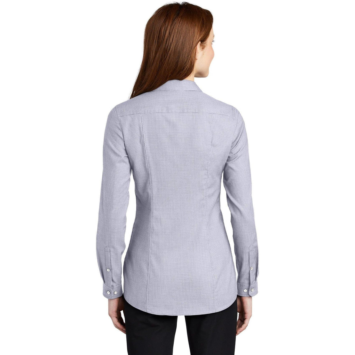 no-logo Port Authority Women's Pincheck Easy Care Shirt-Dress Shirts-Port Authority-Thread Logic