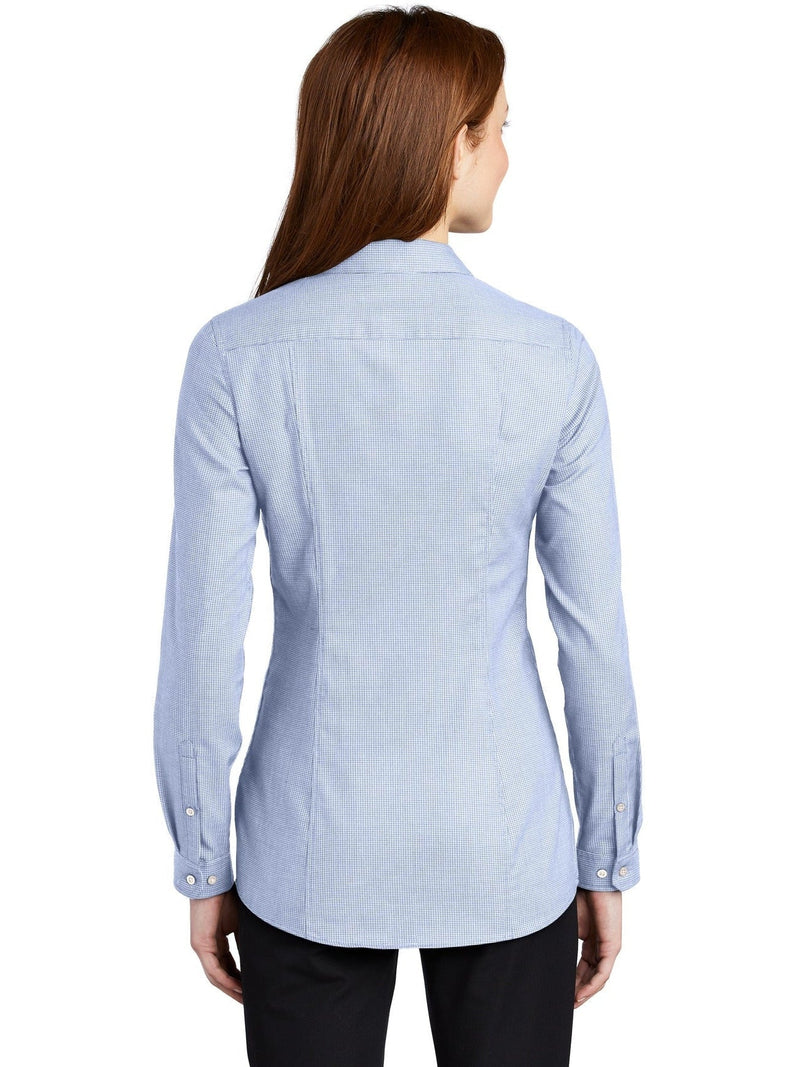 no-logo Port Authority Ladies Pincheck Easy Care Shirt-Active-Port Authority-Thread Logic