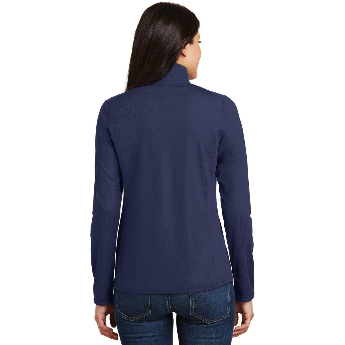 no-logo Port Authority Ladies Pinpoint Mesh 1/2-Zip-Regular-Port Authority-Thread Logic