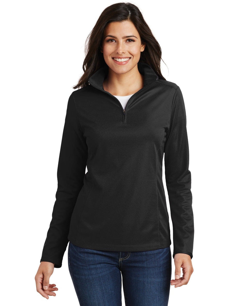 no-logo Port Authority Ladies Pinpoint Mesh 1/2-Zip-Regular-Port Authority-Thread Logic