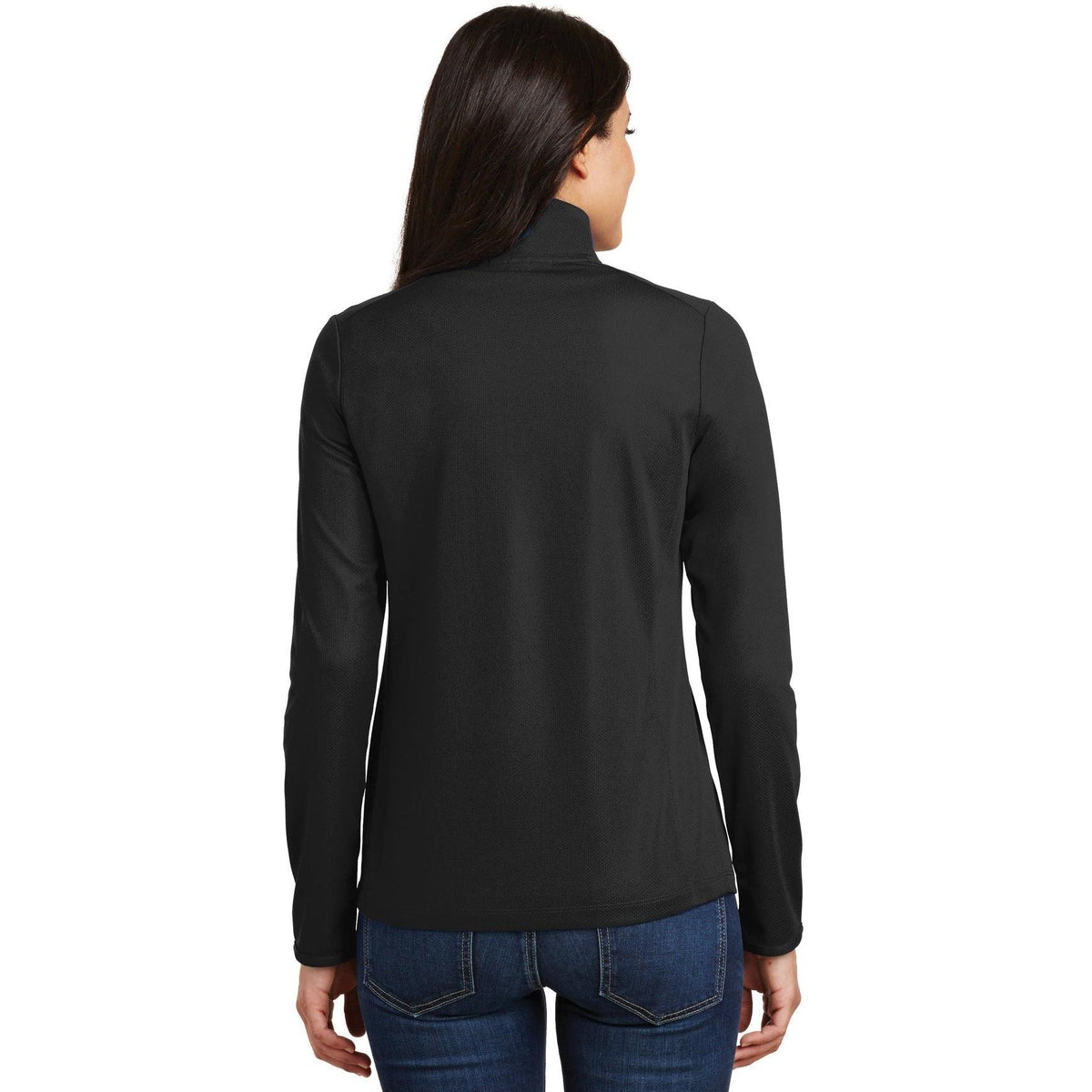 no-logo Port Authority Ladies Pinpoint Mesh 1/2-Zip-Regular-Port Authority-Thread Logic