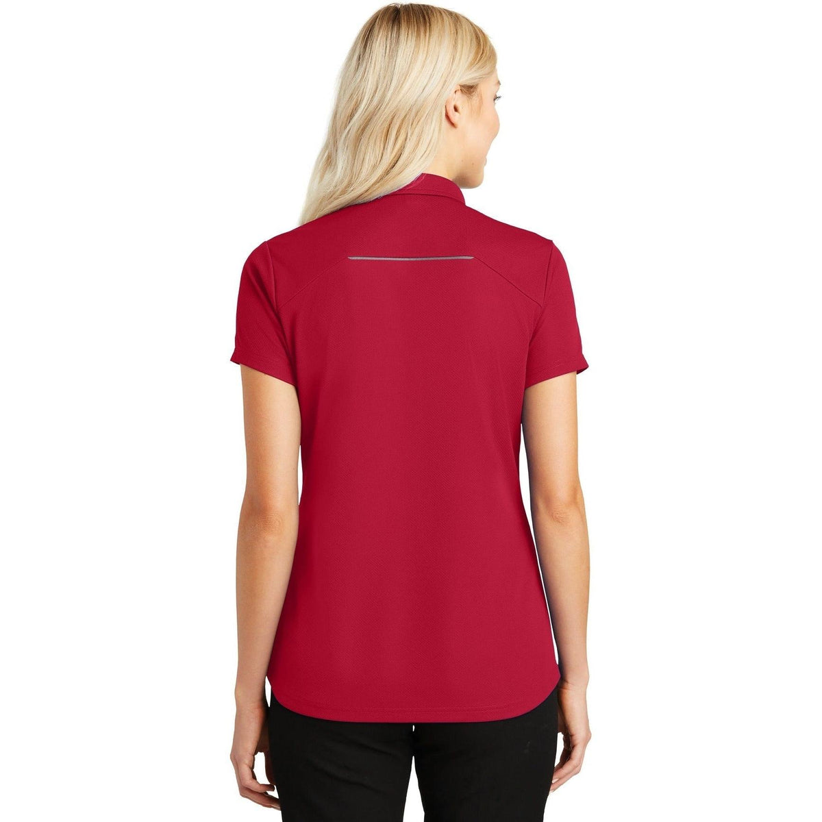 no-logo Port Authority Women's Pinpoint Mesh Zip Polo-Regular-Port Authority-Thread Logic