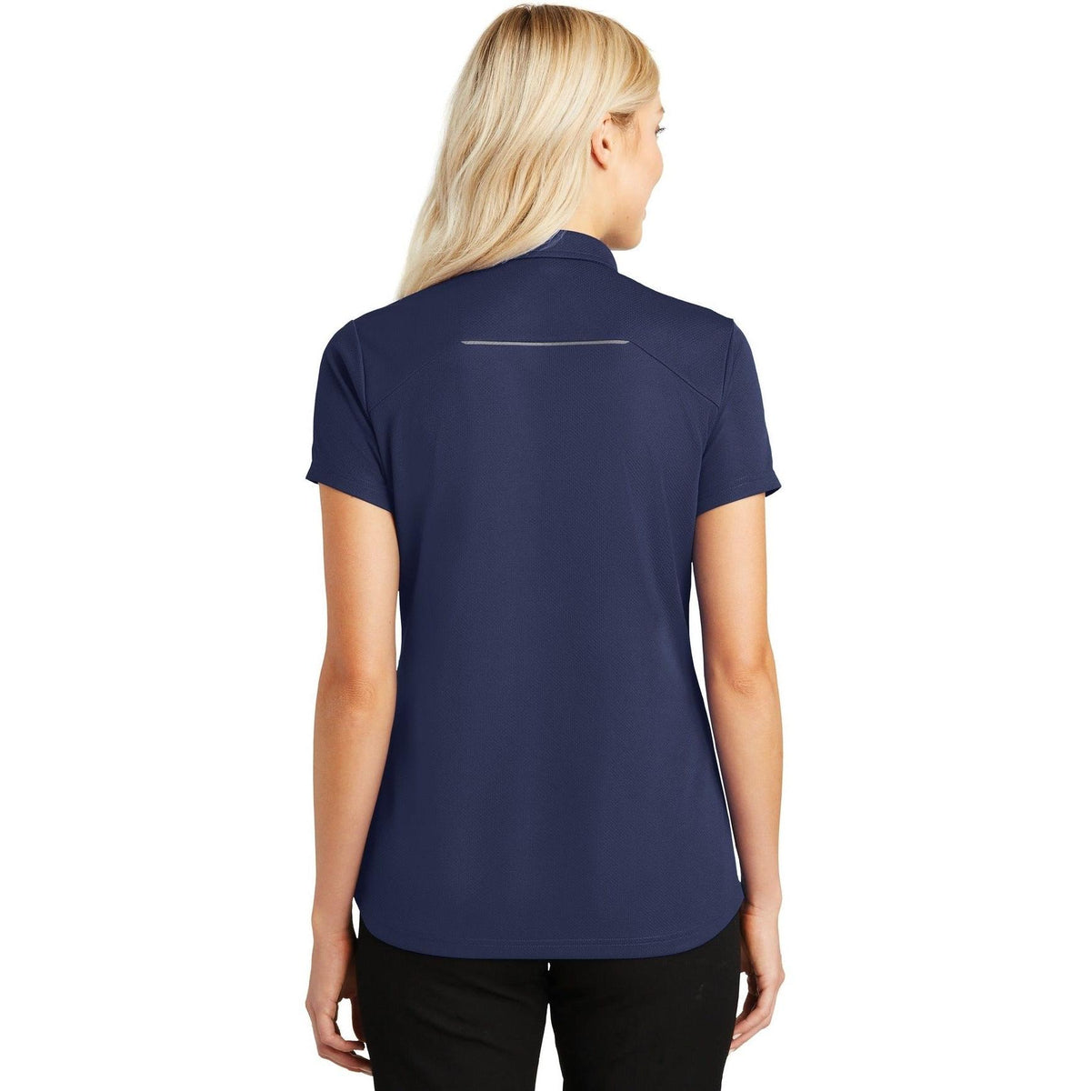 no-logo Port Authority Women's Pinpoint Mesh Zip Polo-Regular-Port Authority-Thread Logic