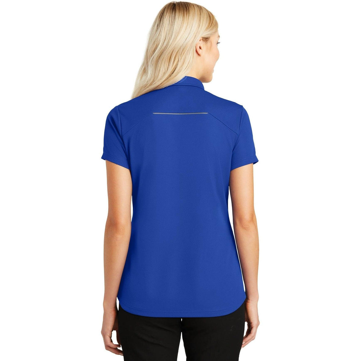 no-logo Port Authority Women's Pinpoint Mesh Zip Polo-Regular-Port Authority-Thread Logic