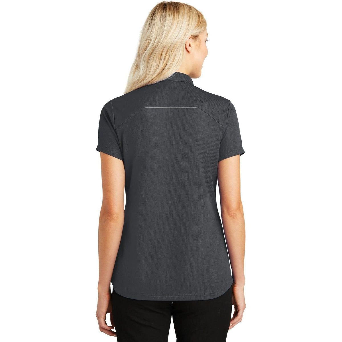 no-logo Port Authority Women's Pinpoint Mesh Zip Polo-Regular-Port Authority-Thread Logic