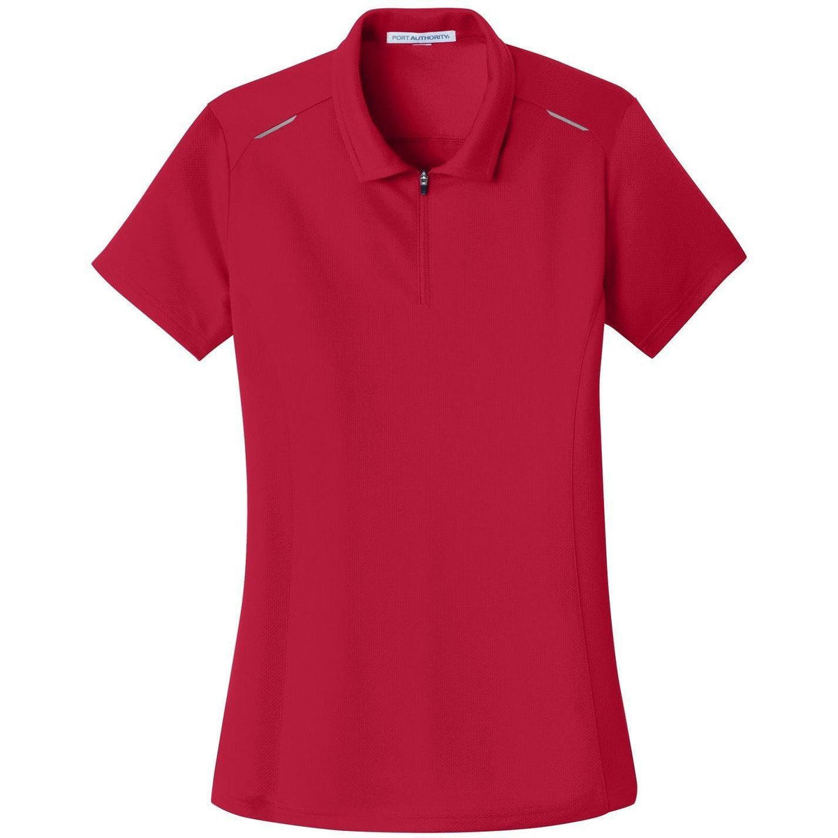 no-logo Port Authority Women's Pinpoint Mesh Zip Polo-Regular-Port Authority-Thread Logic