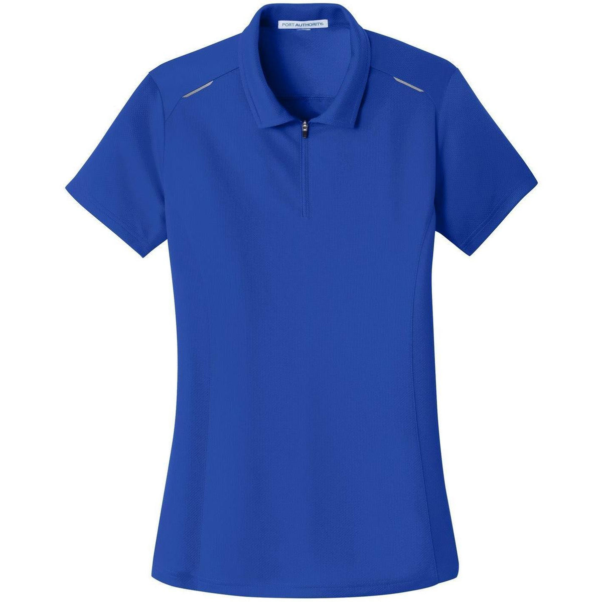 no-logo Port Authority Women's Pinpoint Mesh Zip Polo-Regular-Port Authority-True Royal-XS-Thread Logic