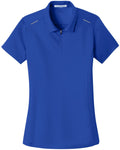 Port Authority Ladies Pinpoint Mesh Zip Polo