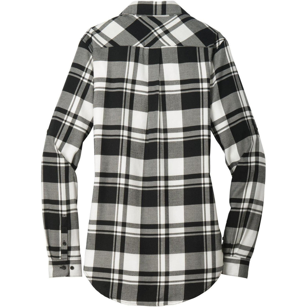 no-logo Port Authority Women's Plaid Flannel Tunic-Dress Shirts-Port Authority-Thread Logic