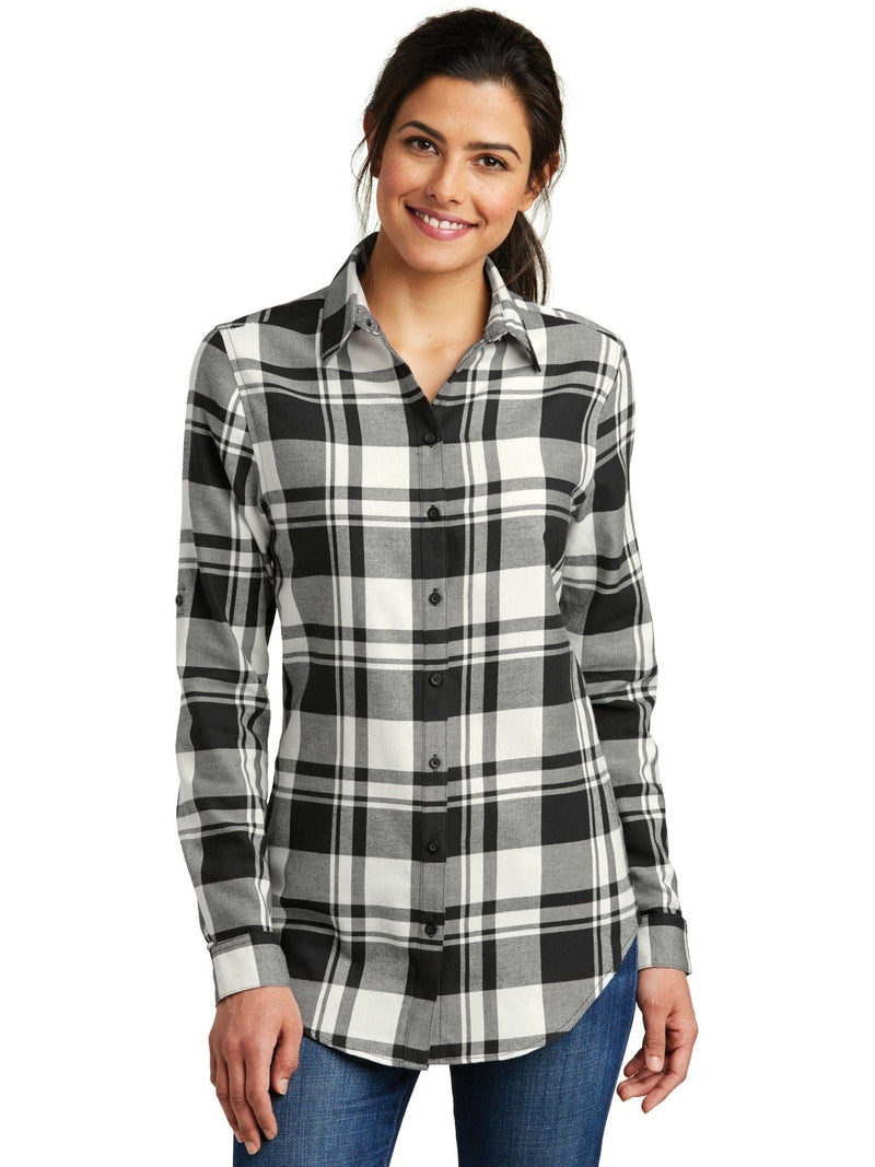 no-logo Port Authority Ladies Plaid Flannel Tunic-Regular-Port Authority-Thread Logic