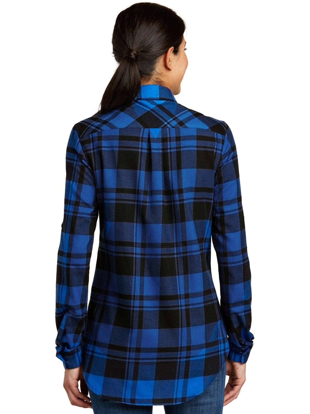 no-logo Port Authority Ladies Plaid Flannel Tunic-Regular-Port Authority-Thread Logic