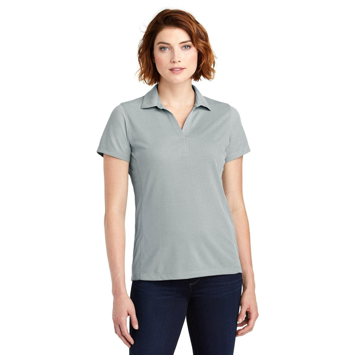 no-logo Port Authority Women's Poly Oxford Pique Polo-Active-Port Authority-Thread Logic