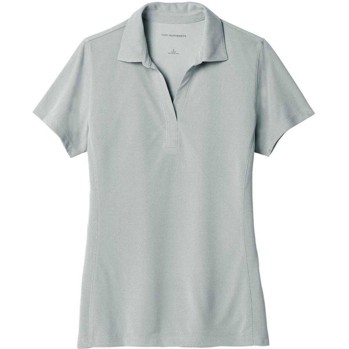 no-logo Port Authority Women's Poly Oxford Pique Polo-Active-Port Authority-Gusty Grey-S-Thread Logic