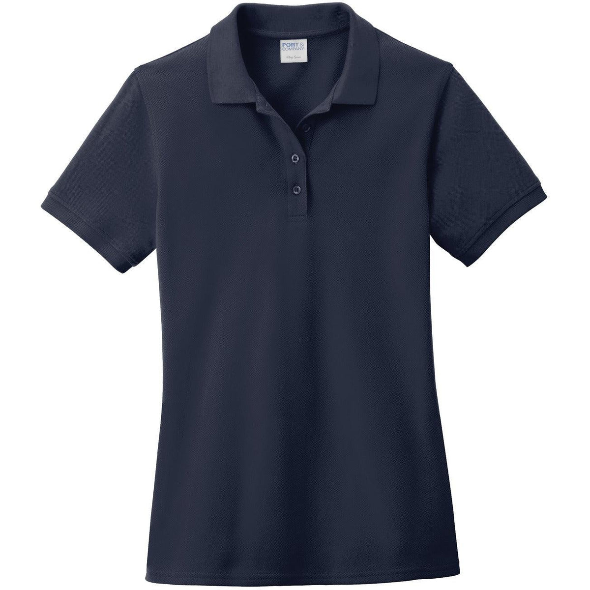no-logo Port Authority Women's Ring Spun Pique Polo-Discontinued-Port Authority-Deep Navy-XS-Thread Logic