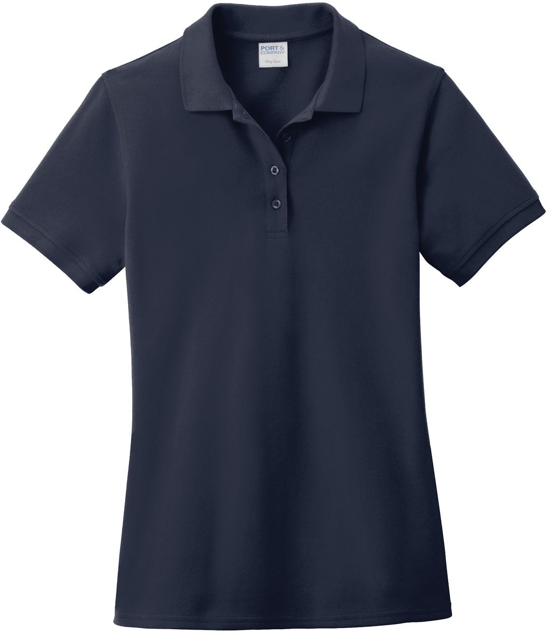 No-Logo CLOSEOUT - Port Authority Ladies Ring Spun Pique Polo-Discontinued-Port Authority-Deep Navy-XS-Thread Logic