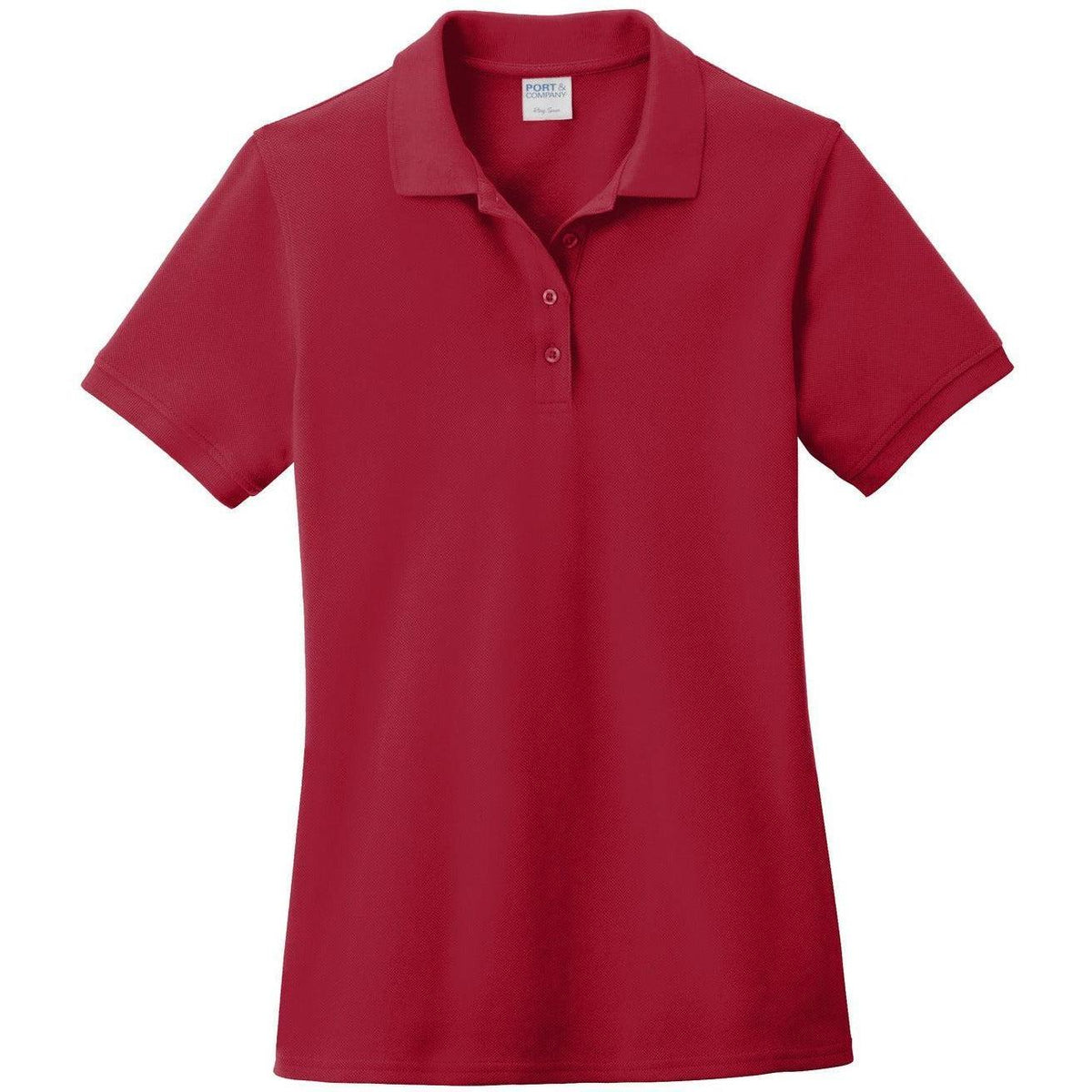 no-logo Port Authority Women's Ring Spun Pique Polo-Discontinued-Port Authority-Red-XS-Thread Logic