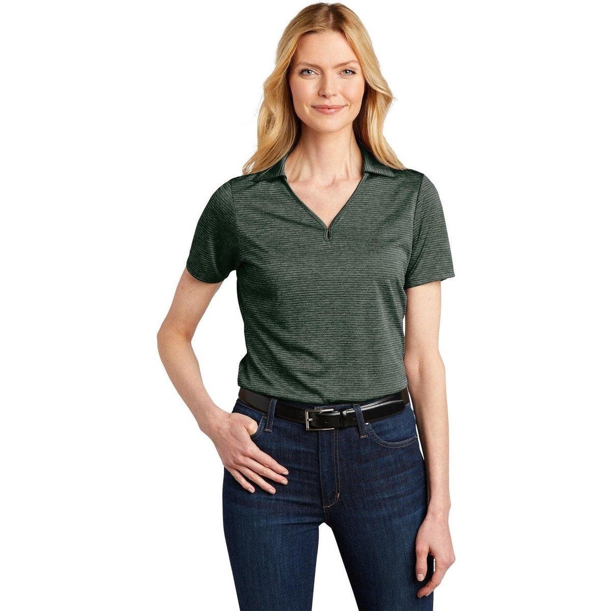 no-logo Port Authority Ladies Shadow Stripe Polo-Regular-Port Authority-Thread Logic