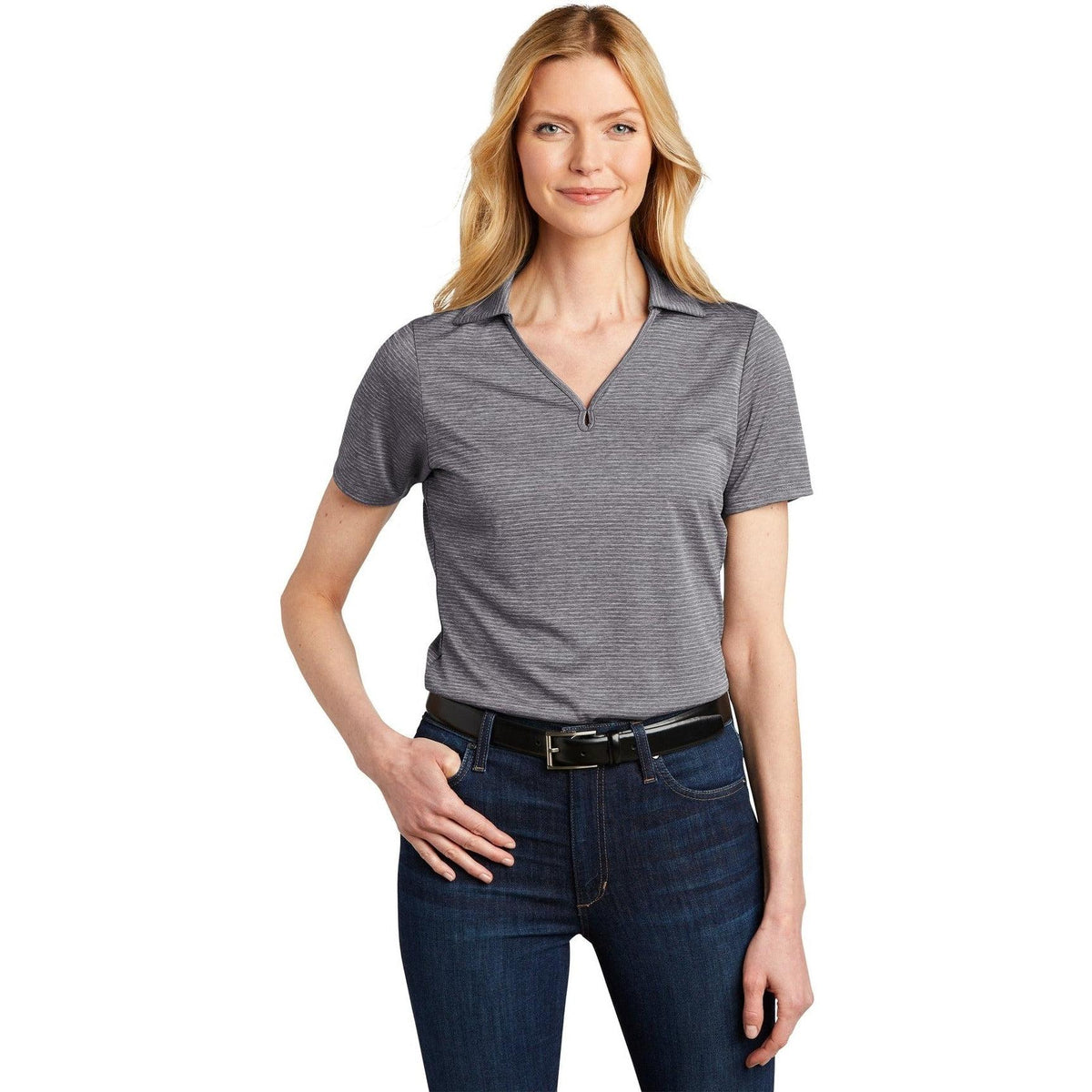 no-logo Port Authority Ladies Shadow Stripe Polo-Regular-Port Authority-Thread Logic