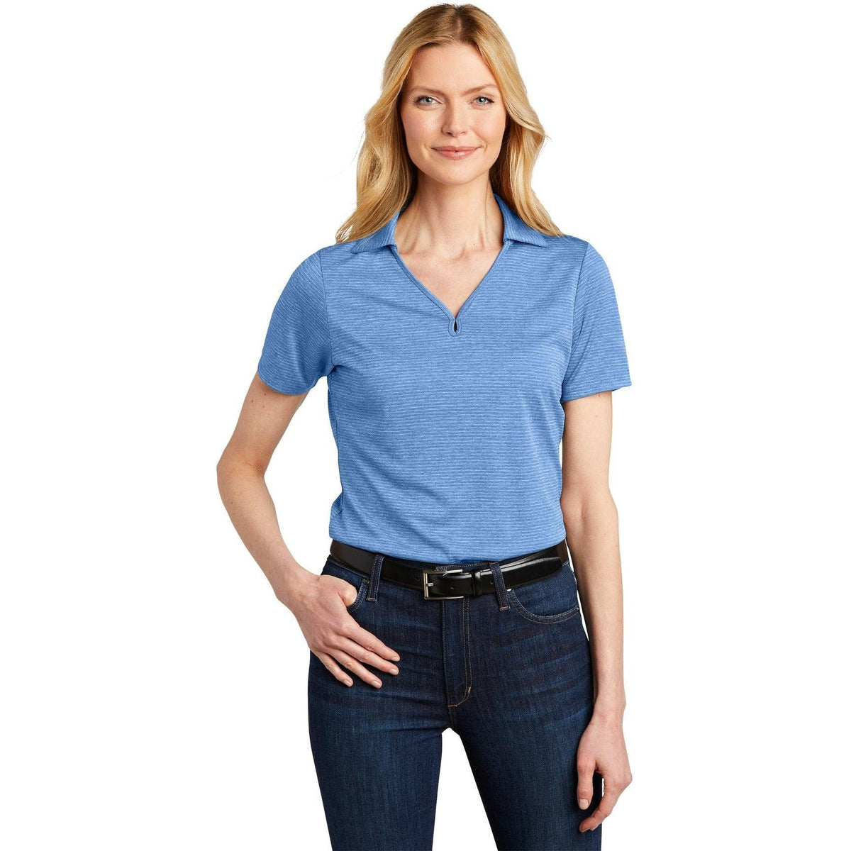 no-logo Port Authority Ladies Shadow Stripe Polo-Regular-Port Authority-Thread Logic