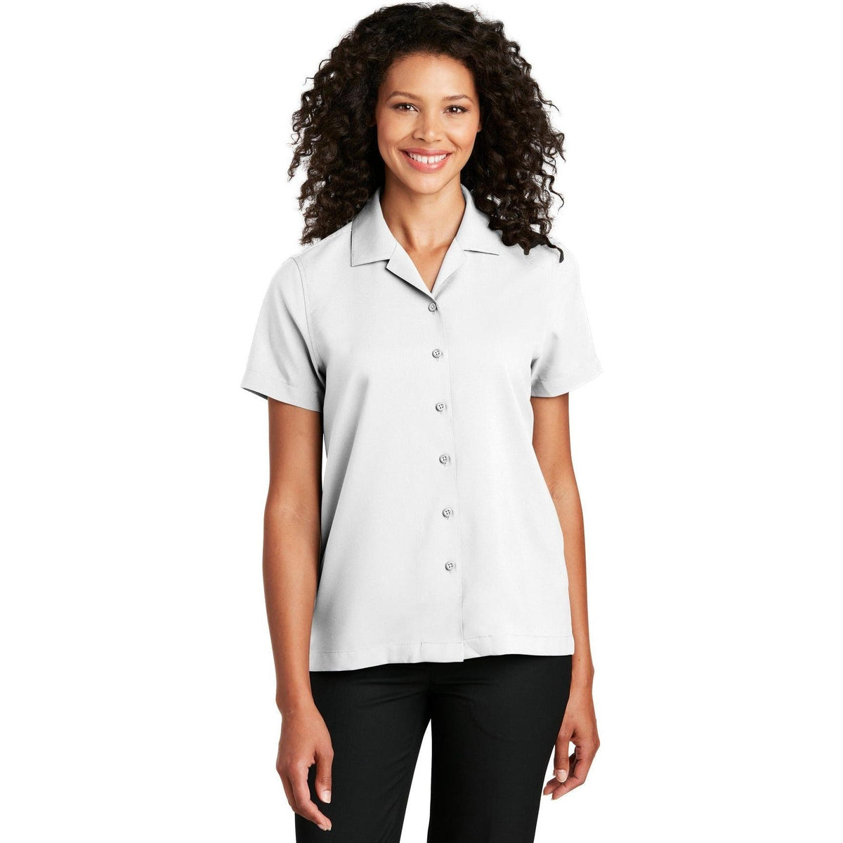 no-logo Port Authority Women's Short Sleeve Performance Staff Shirt-Dress Shirts-Port Authority-Thread Logic