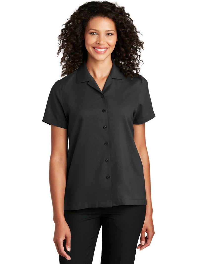 no-logo Port Authority Ladies Short Sleeve Performance Staff Shirt-Regular-Port Authority-Thread Logic