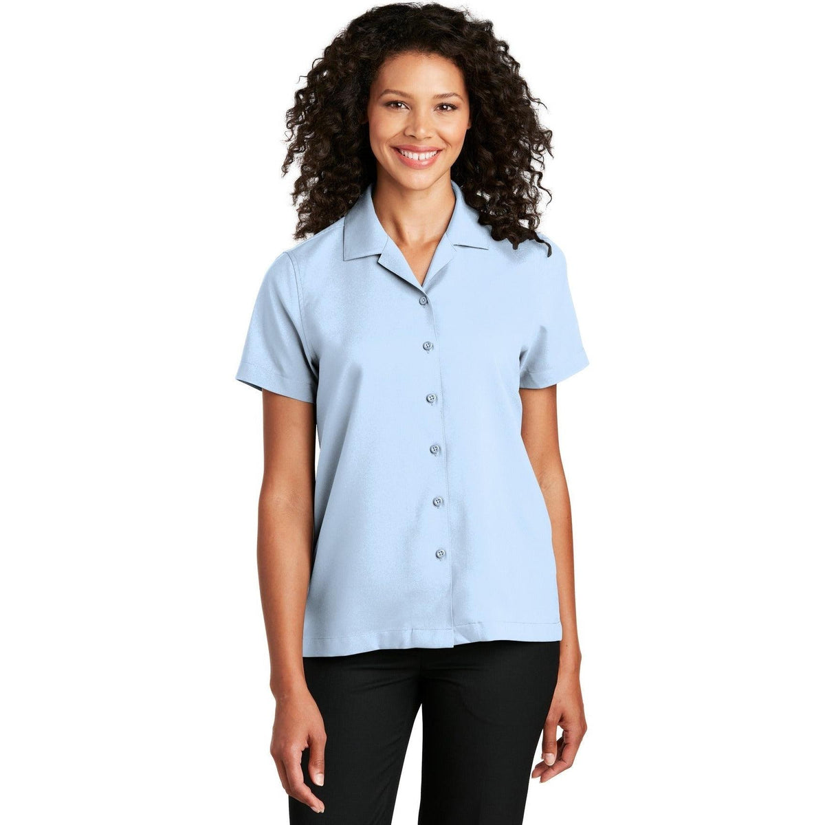 no-logo Port Authority Women's Short Sleeve Performance Staff Shirt-Dress Shirts-Port Authority-Thread Logic