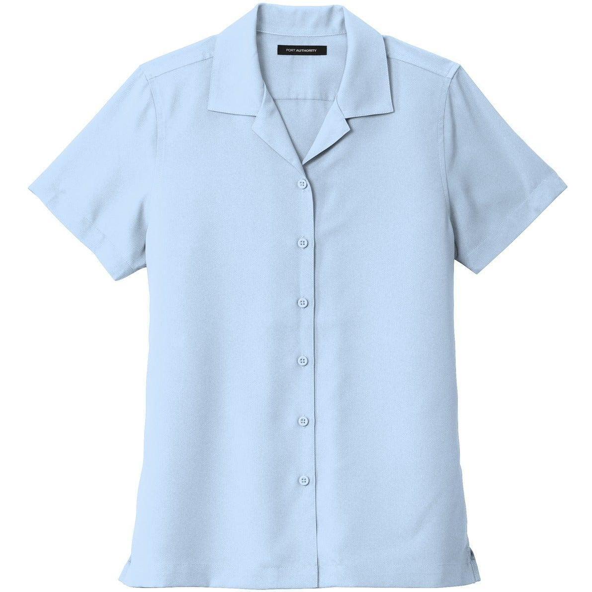 no-logo Port Authority Women's Short Sleeve Performance Staff Shirt-Dress Shirts-Port Authority-Cloud Blue-XS-Thread Logic