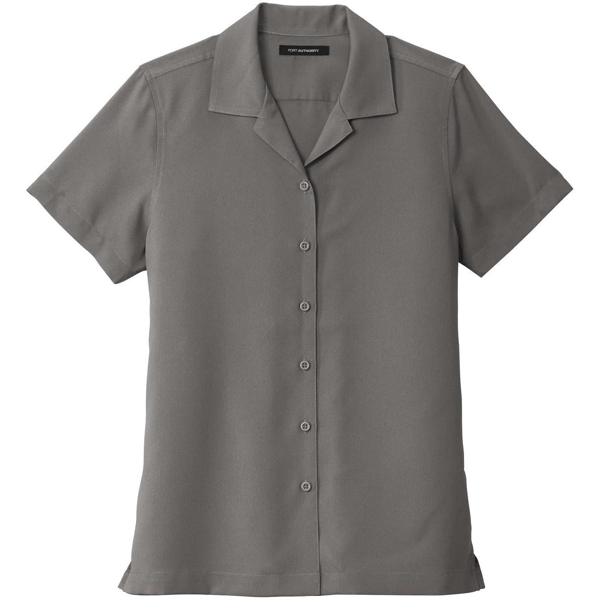 no-logo Port Authority Women's Short Sleeve Performance Staff Shirt-Dress Shirts-Port Authority-Graphite-XS-Thread Logic