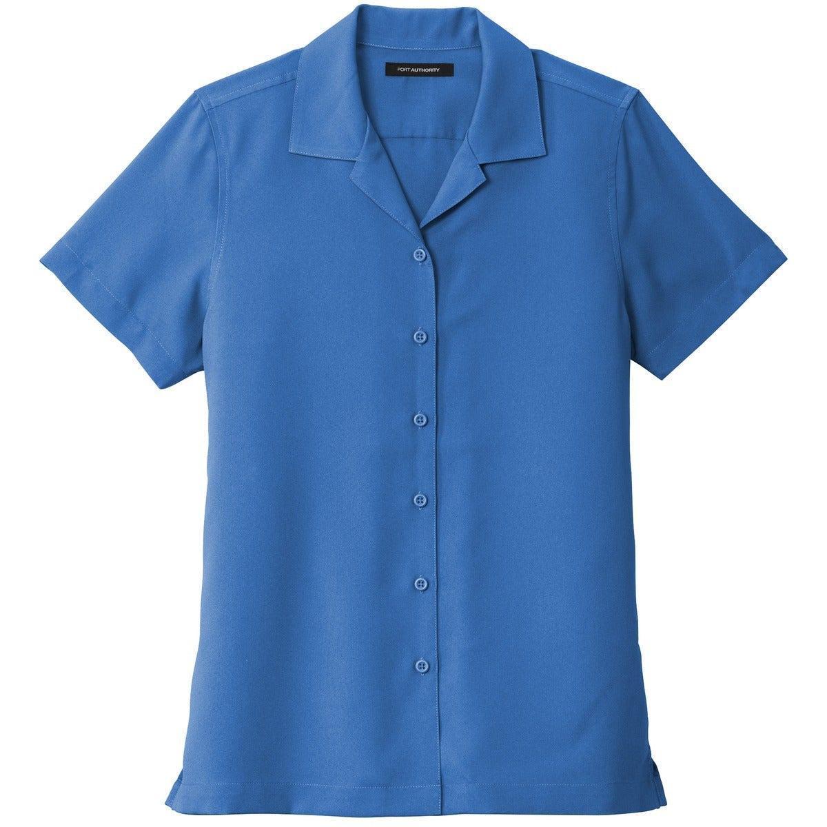 no-logo Port Authority Women's Short Sleeve Performance Staff Shirt-Dress Shirts-Port Authority-True Blue-XS-Thread Logic
