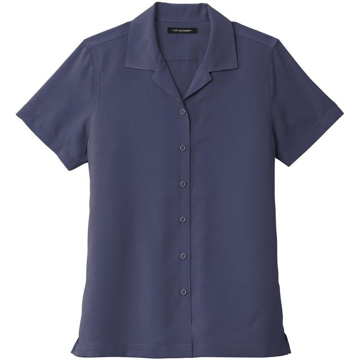 no-logo Port Authority Women's Short Sleeve Performance Staff Shirt-Dress Shirts-Port Authority-True Navy-XS-Thread Logic
