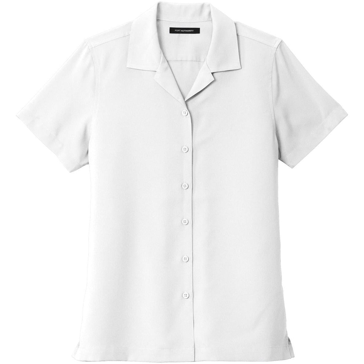 no-logo Port Authority Women's Short Sleeve Performance Staff Shirt-Dress Shirts-Port Authority-White-XS-Thread Logic