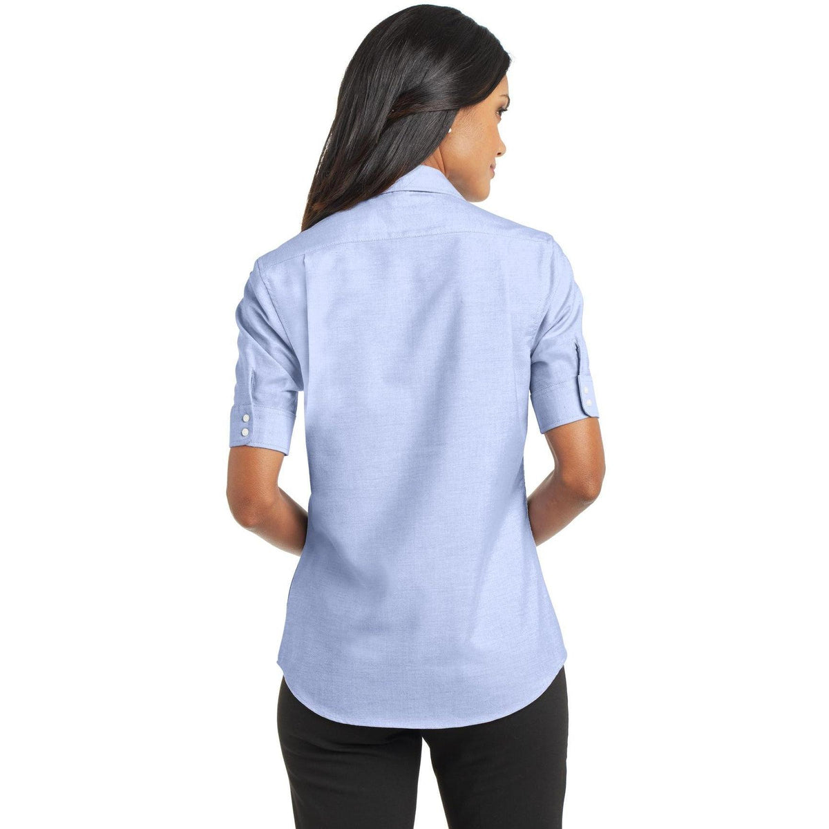 no-logo Port Authority Women's Short Sleeve SuperPro Oxford Shirt-Dress Shirts-Port Authority-Thread Logic