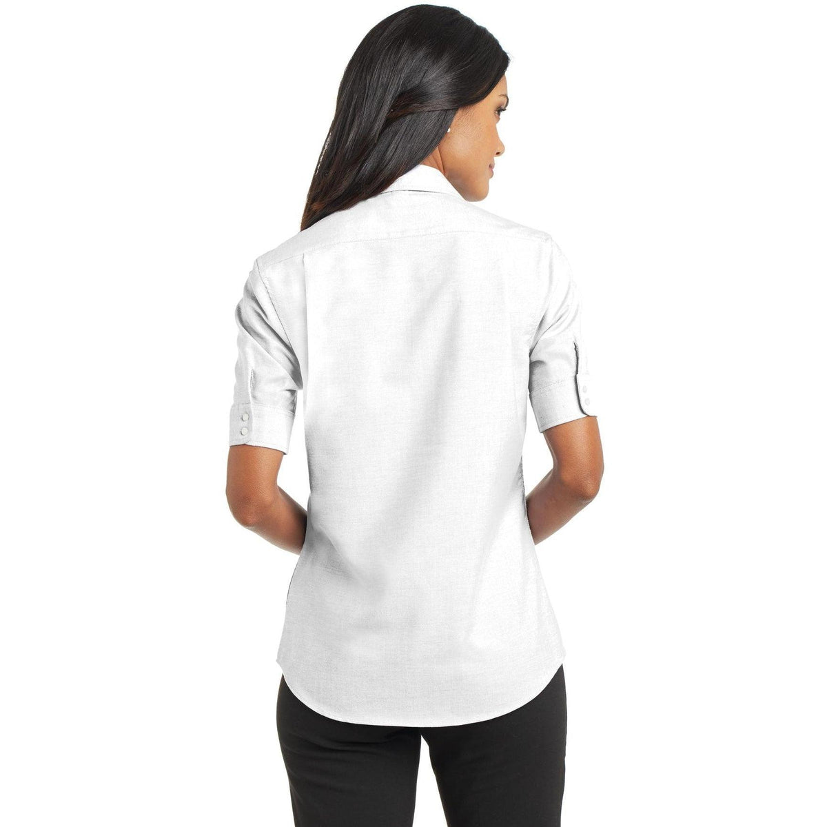 no-logo Port Authority Women's Short Sleeve SuperPro Oxford Shirt-Dress Shirts-Port Authority-Thread Logic