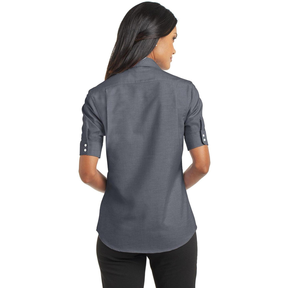 no-logo Port Authority Women's Short Sleeve SuperPro Oxford Shirt-Dress Shirts-Port Authority-Thread Logic
