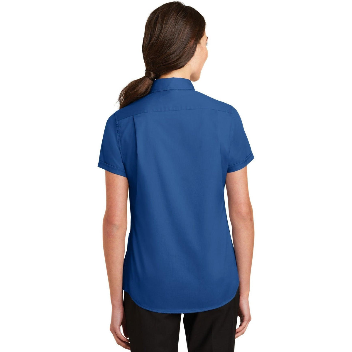 no-logo Port Authority Ladies Short Sleeve SuperPro Twill Shirt-Regular-Port Authority-Thread Logic