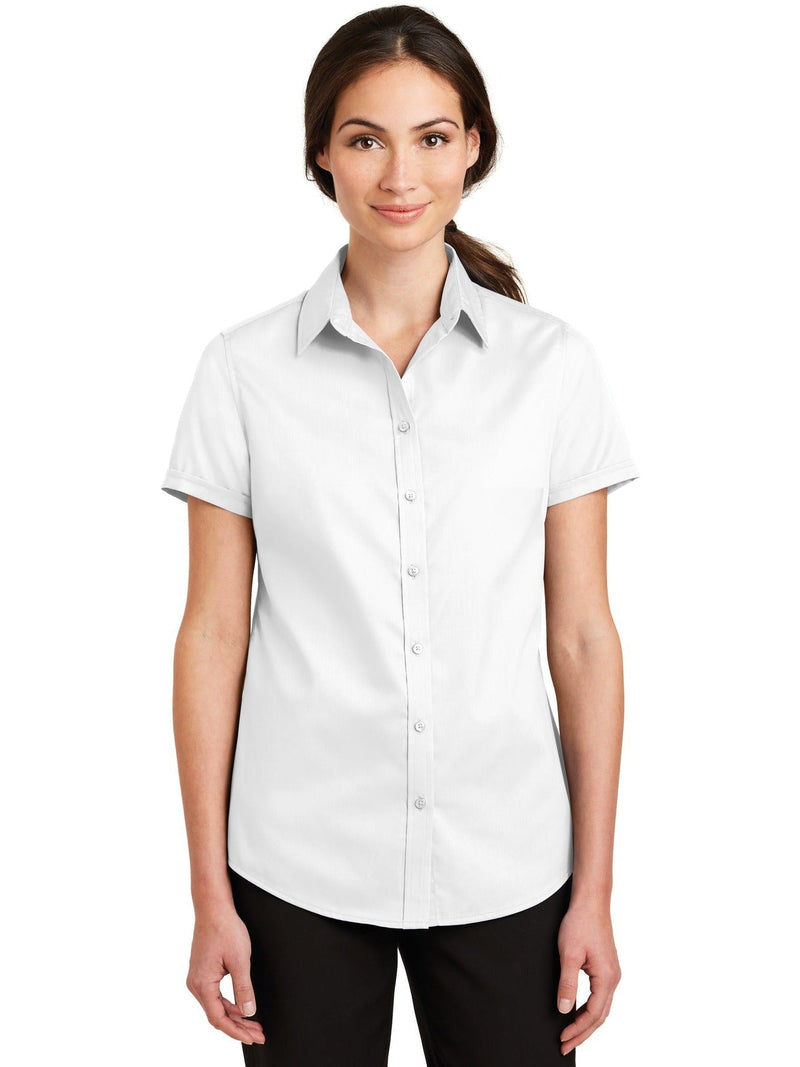 no-logo Port Authority Ladies Short Sleeve SuperPro Twill Shirt-Regular-Port Authority-Thread Logic