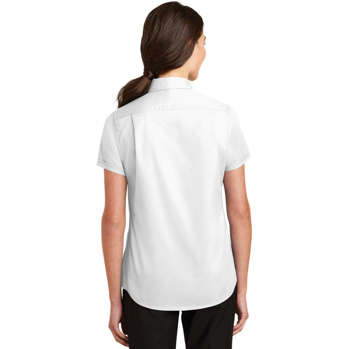 no-logo Port Authority Ladies Short Sleeve SuperPro Twill Shirt-Regular-Port Authority-Thread Logic