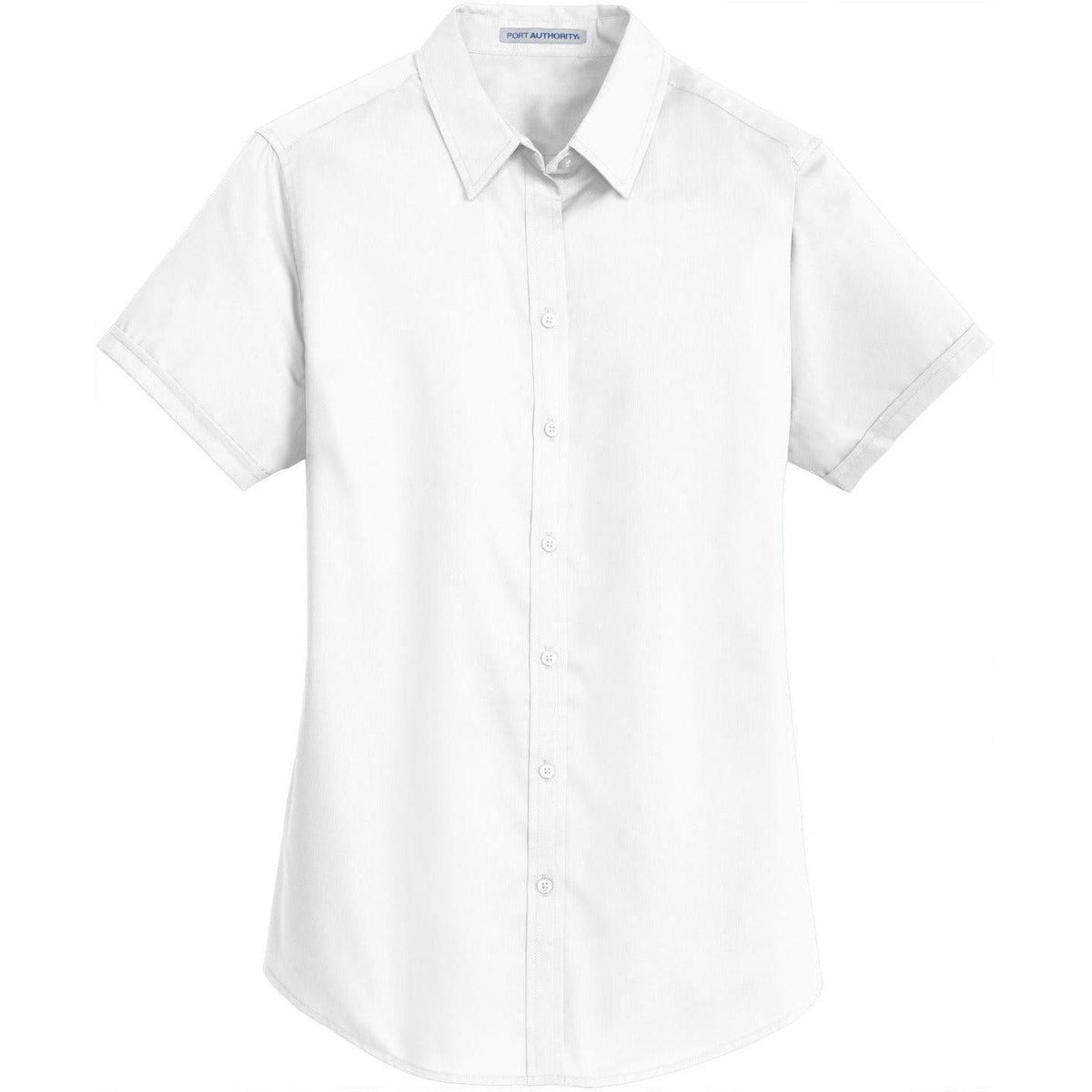 no-logo Port Authority Ladies Short Sleeve SuperPro Twill Shirt