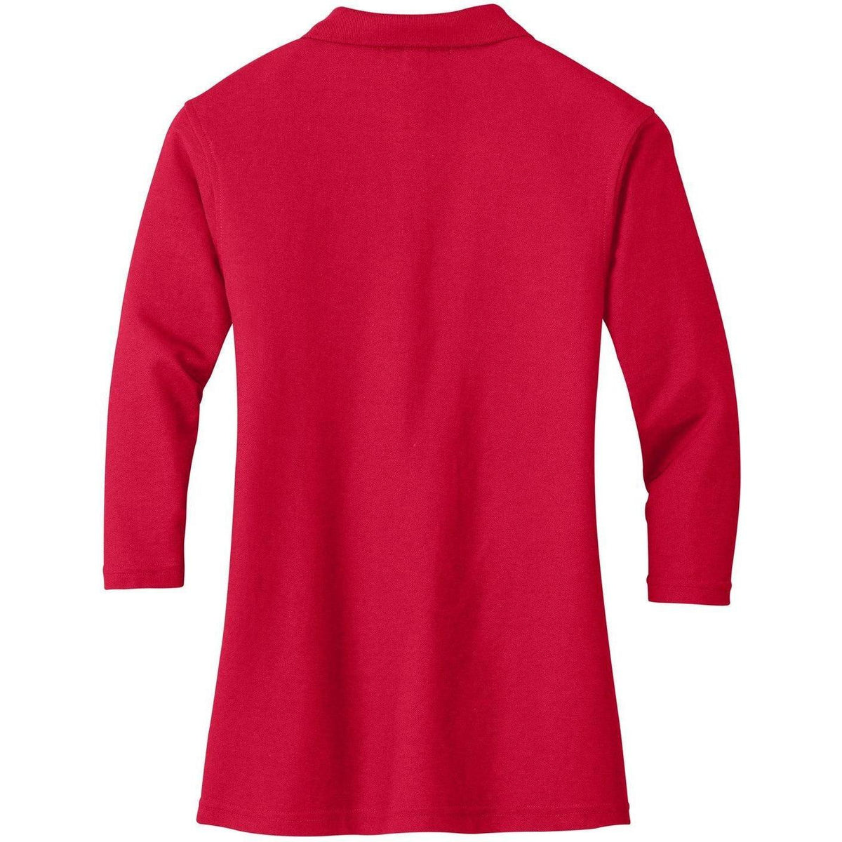 no-logo Port Authority Women's Silk Touch 3/4 Sleeve Polo-Polos-Port Authority-Thread Logic