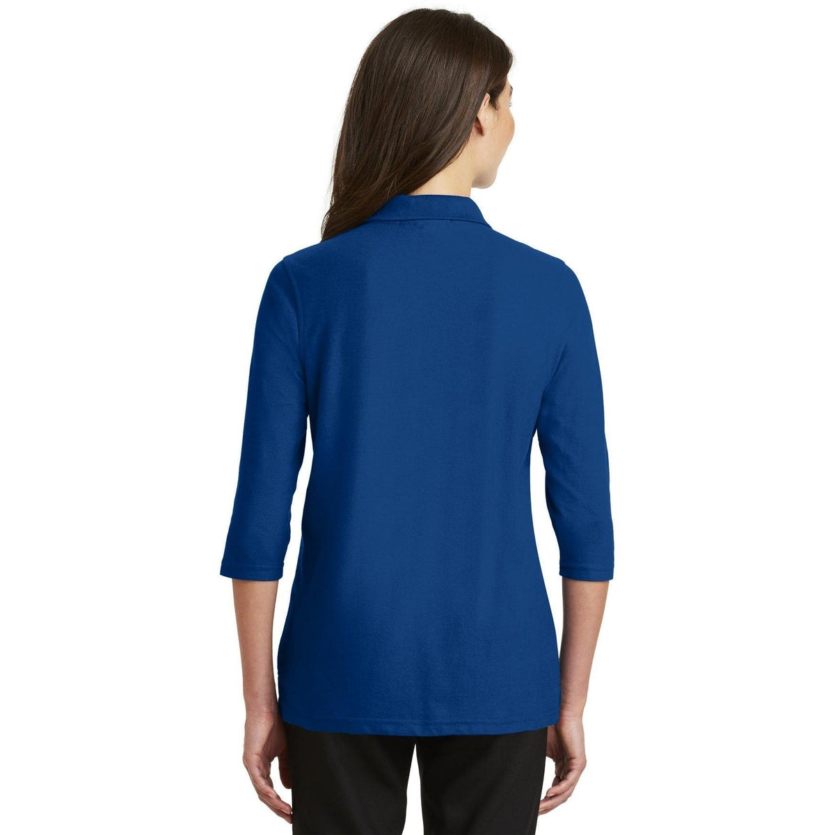 no-logo Port Authority Women's Silk Touch 3/4 Sleeve Polo-Polos-Port Authority-Thread Logic