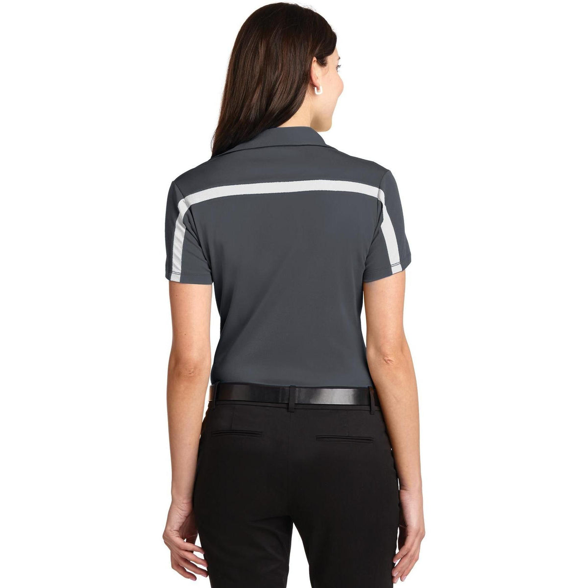 no-logo Port Authority Women's Silk Touch Performance Colorblock Stripe-Regular-Port Authority-Thread Logic