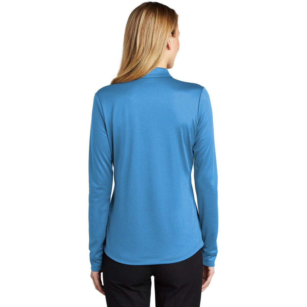 no-logo Port Authority Women's Silk Touch Performance Long Sleeve Polo-Polos-Port Authority-Thread Logic