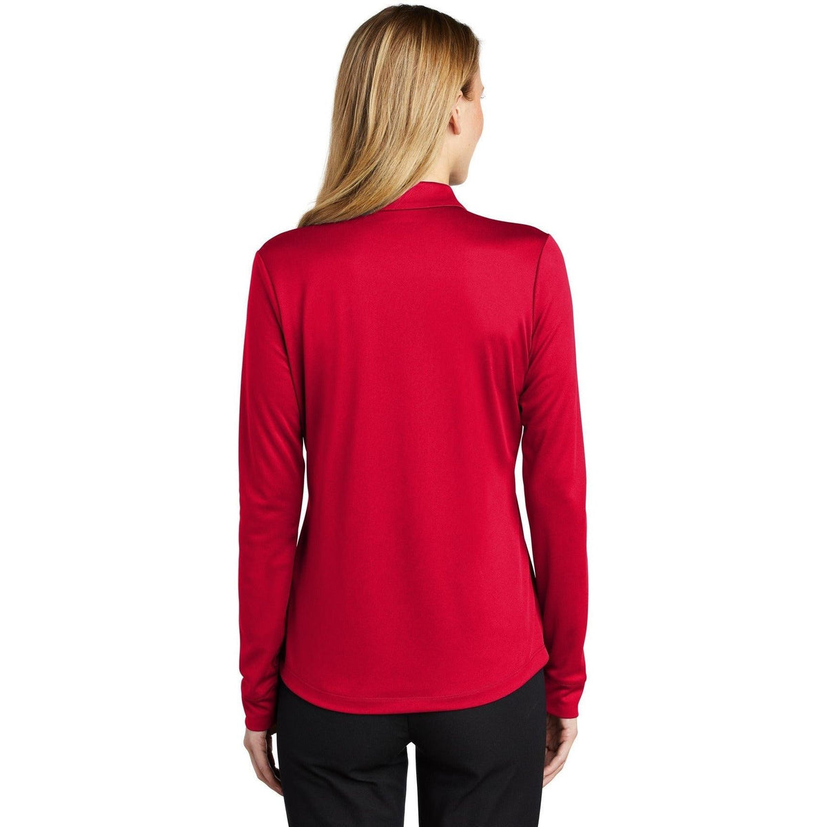 no-logo Port Authority Women's Silk Touch Performance Long Sleeve Polo-Polos-Port Authority-Thread Logic